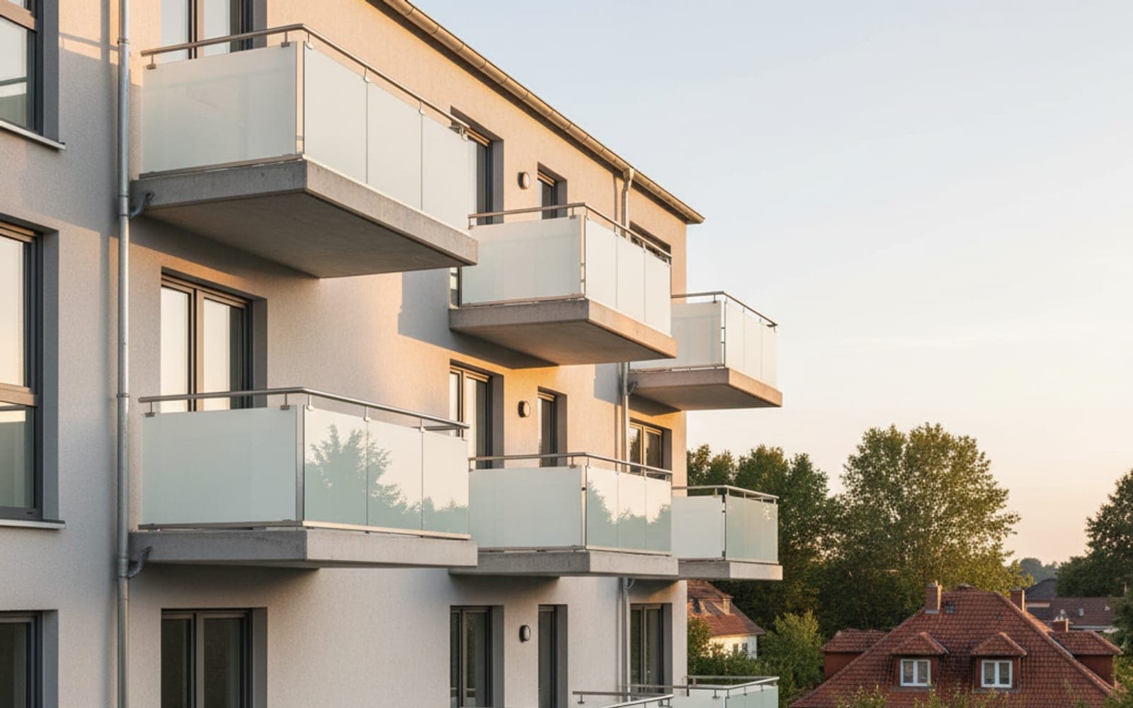 Mehrfamilienhaus-Terrassen